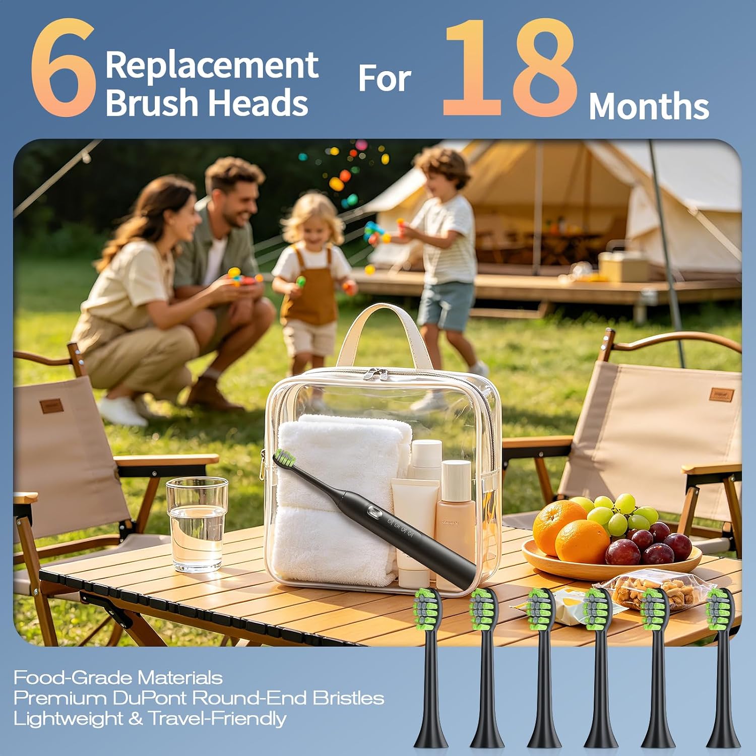 Thumbnail 2 de OasiSmile Electric Toothbrush for Adults — 42,000 VPM Sonic Cleaning, 4 Modes, 6 Heads, 120-Day Battery