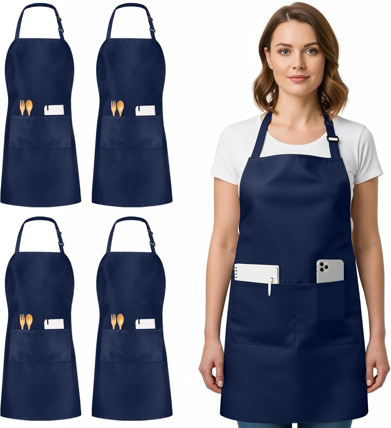 Thumbnail 6 de Utopia Kitchen Bib Aprons, 4-Pack
