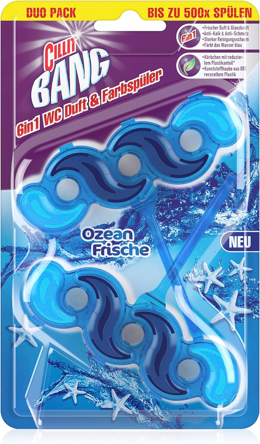 Thumbnail 1 de Cillit Bang Blue Wave 6 WC Blauspüler Duopack Ocean Frische 3er Pack