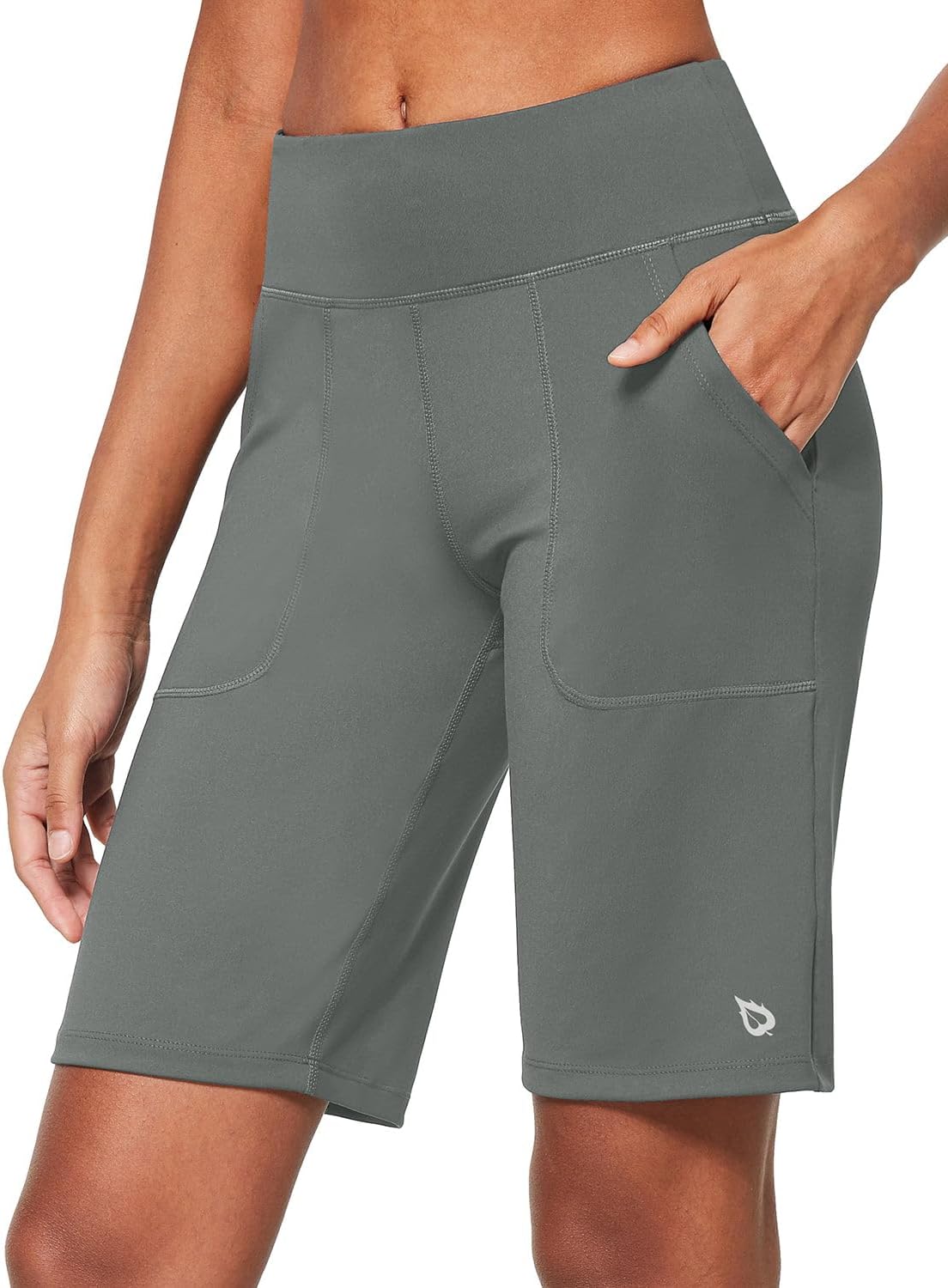 Thumbnail 6 de baleaf Women’s Bermuda Long Shorts (10” Knee Length) High-Rise Athletic Pull-On