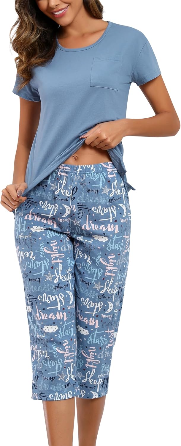 Detalle de PNAEONG Women Pajama Set with Capri Pants