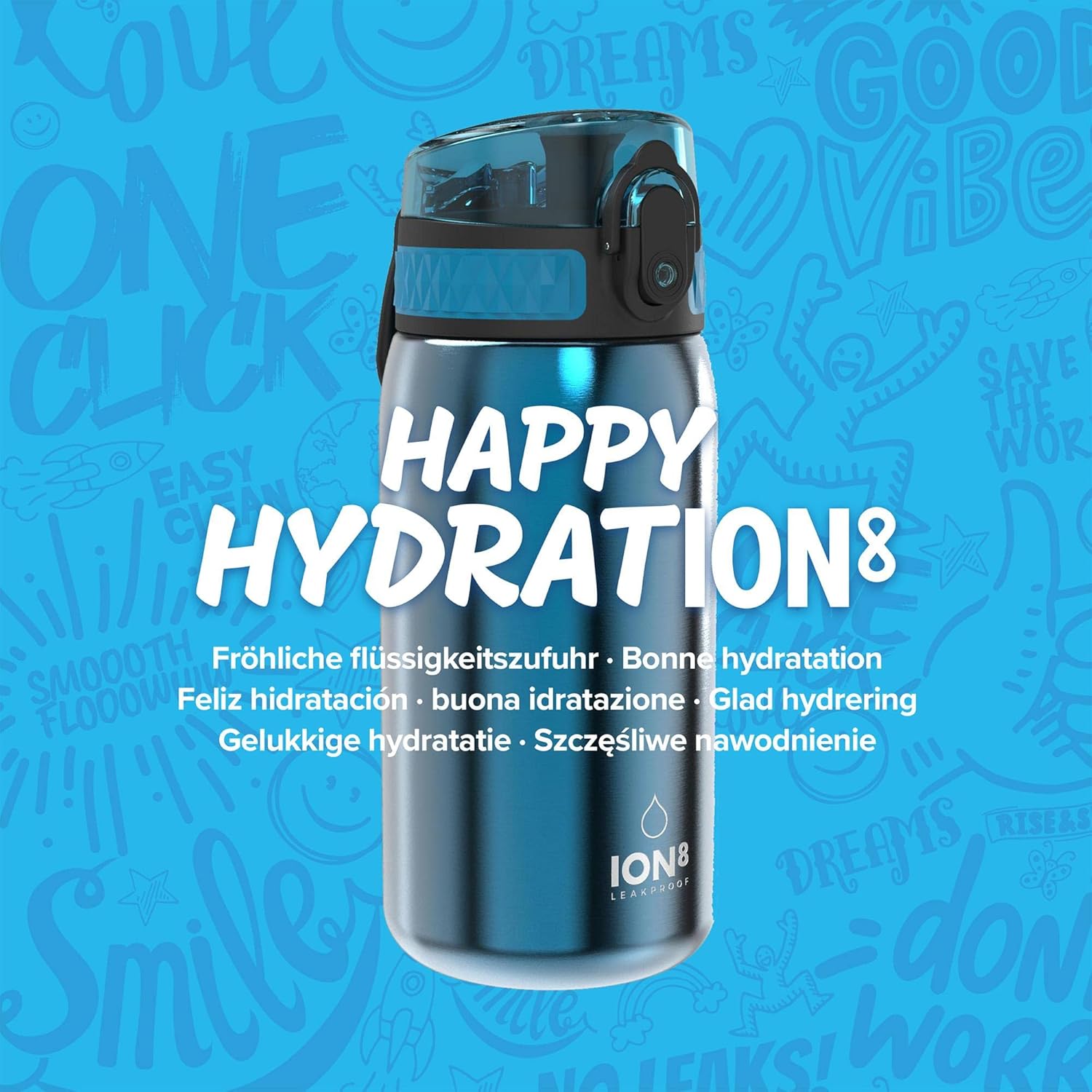 Thumbnail 6 de ION8 Lightweight Steel Kids Water Bottle 400ml/13oz – Leakproof & Dishwasher Safe