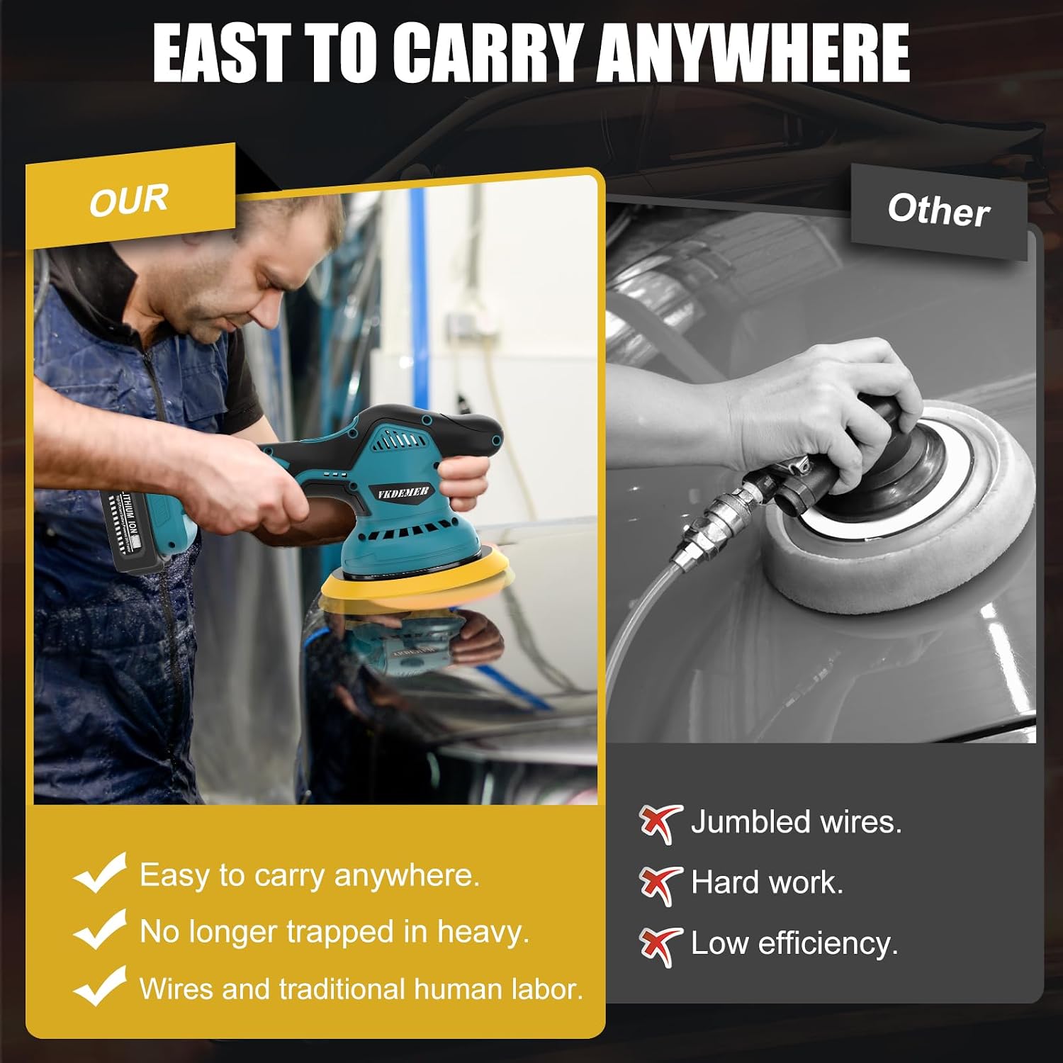 Thumbnail 6 de Vkdemer Cordless Car Polisher 6-Inch
