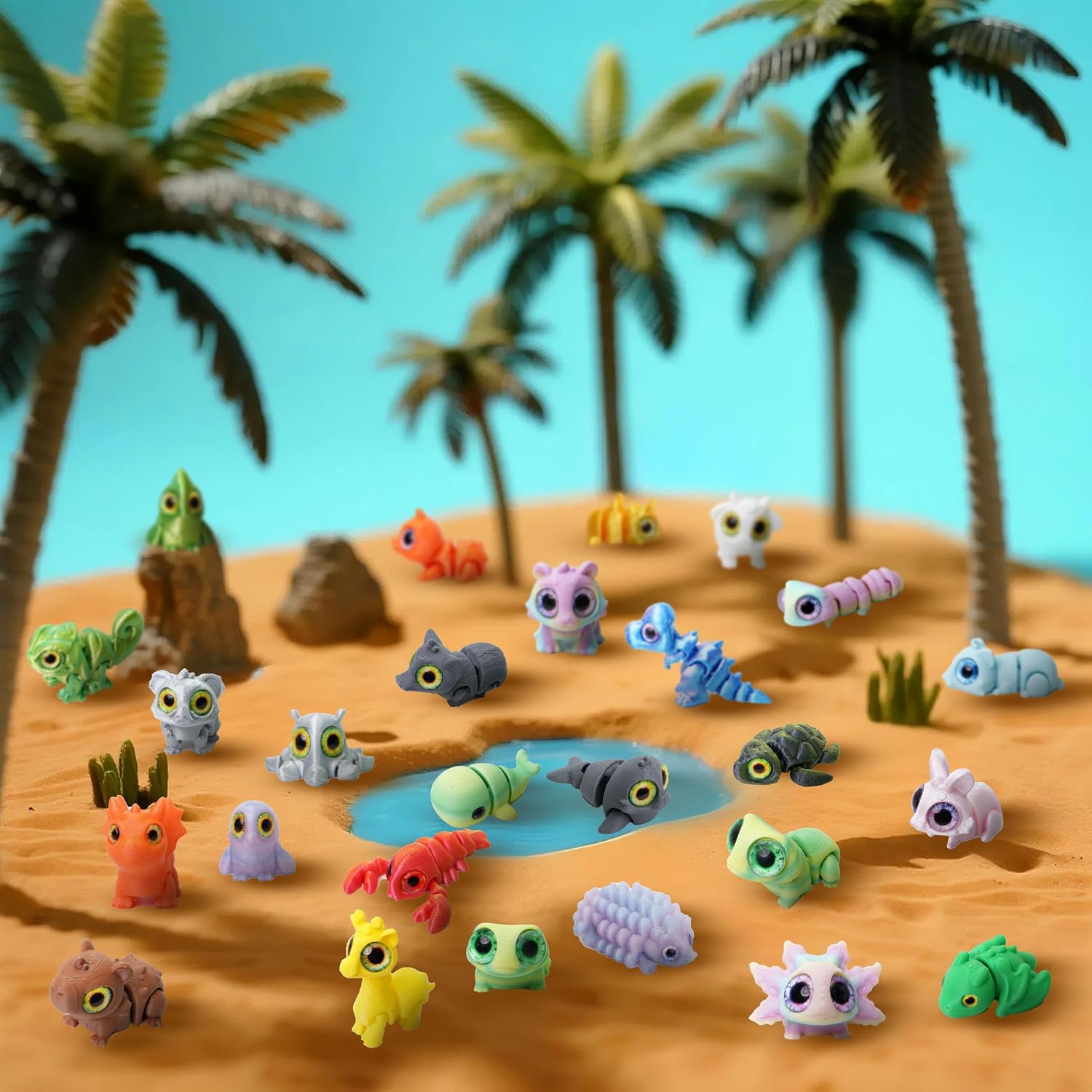 Detalle 2 de Laehovr 3D-Printed Animal Set, 25 Pieces