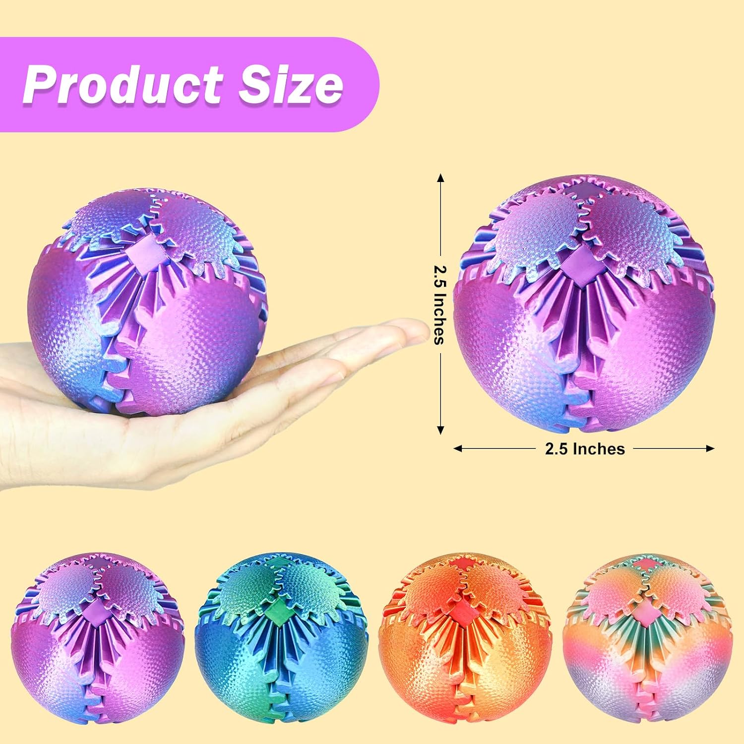 Thumbnail 2 de Gear Sphere Fidget Spielzeug 6 cm Kugel