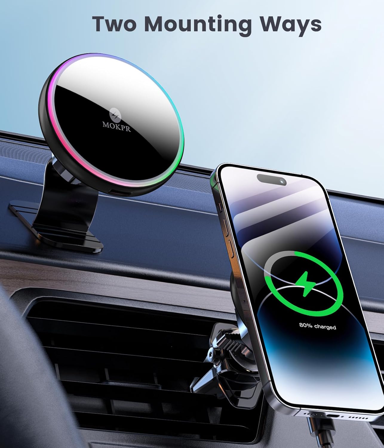 Detalle 2 de MOKPR MagSafe Autohalterung 15W