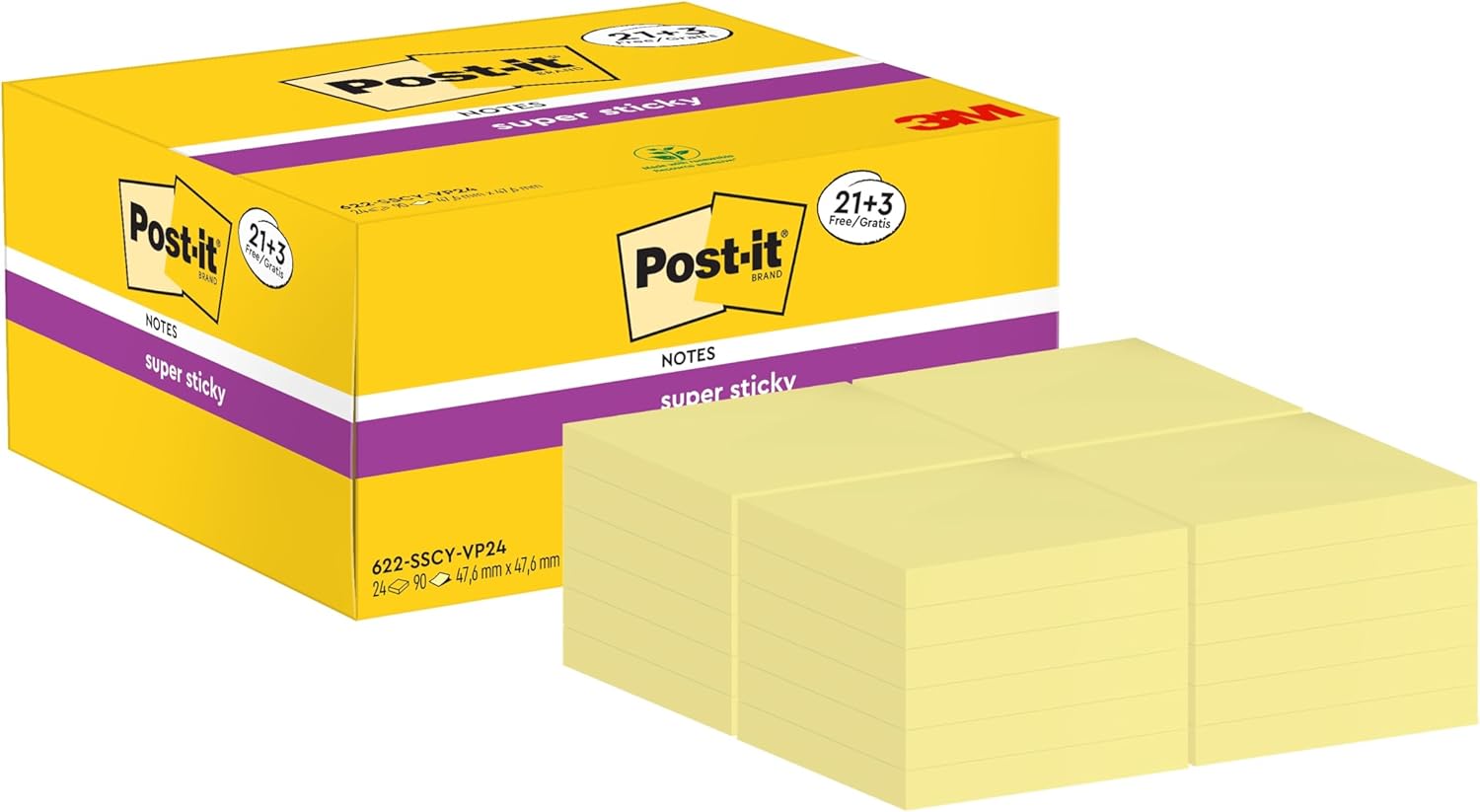 Thumbnail 3 de Post-It Super Sticky 90 Blatt 📝