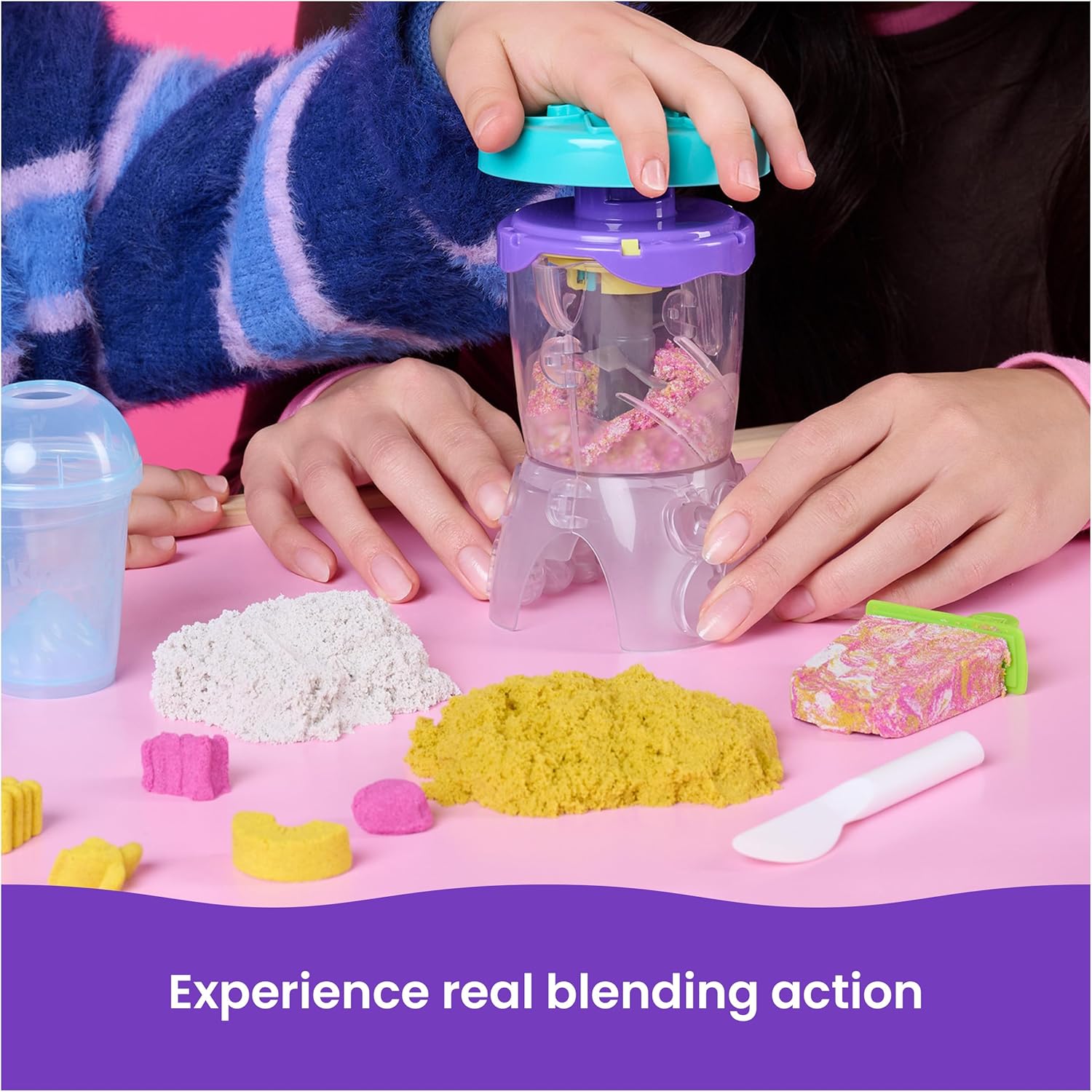 Thumbnail 2 de Kinetic Sand Smoothie Mixer Playset 14 oz