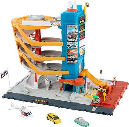 Detalle de Matchbox Action Drivers Centro de transporte con parking y barcos