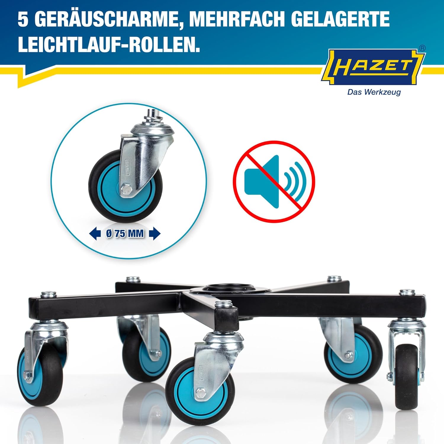 Thumbnail 4 de HAZET Arbeitssitz 195N-4 – robuster Werkstatt-Sitz mit höhenverstellbarer Platte und Werkzeugablage