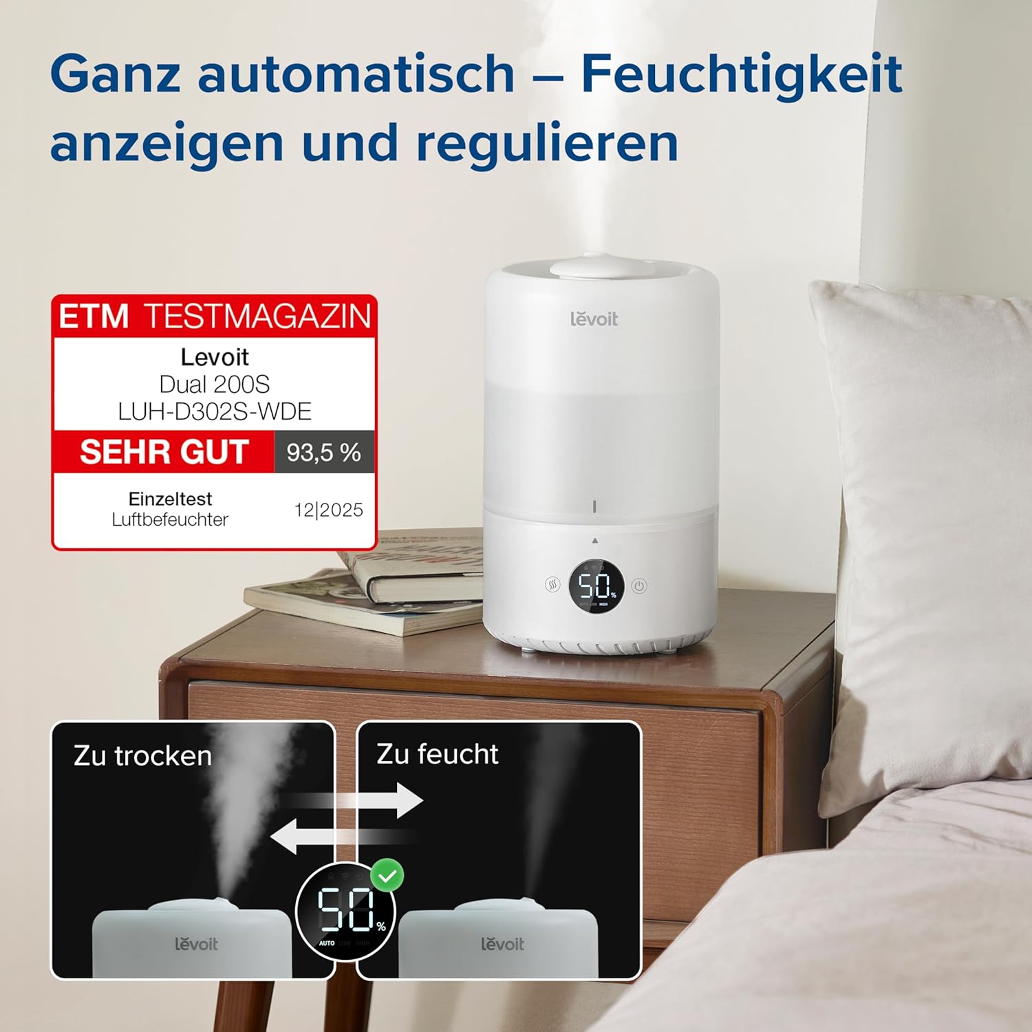 Thumbnail 1 de Levoit 3 L Luftbefeuchter 19 dB leise für Schlafzimmer 💧