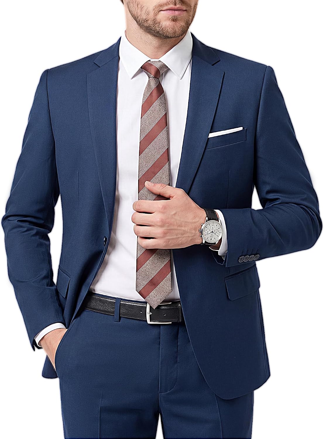 Detalle 2 de WULFUL Men's 2-Piece Suit, Cotton-Polyester Blend