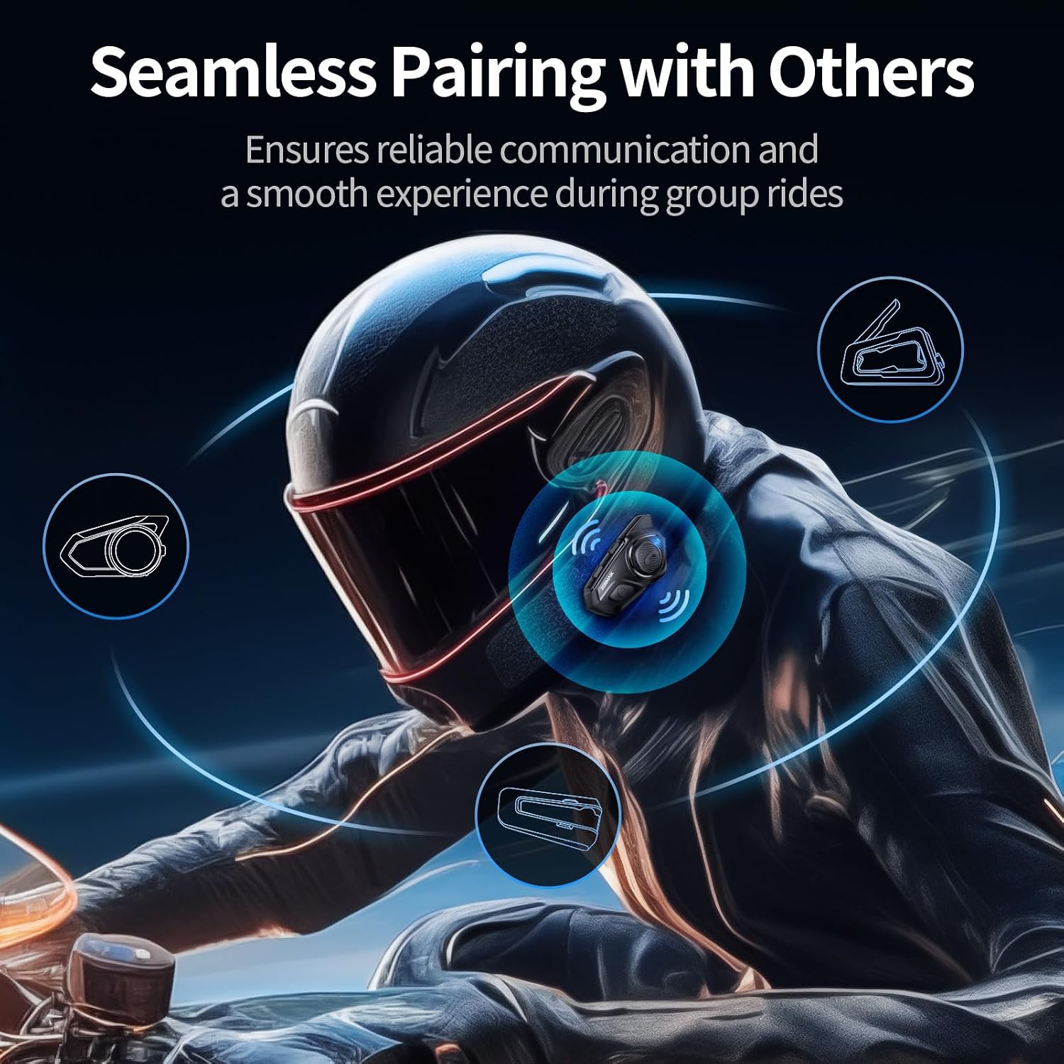Thumbnail 4 de JESIMAIK R16 Pro Motorcycle Bluetooth Helmet 2KM