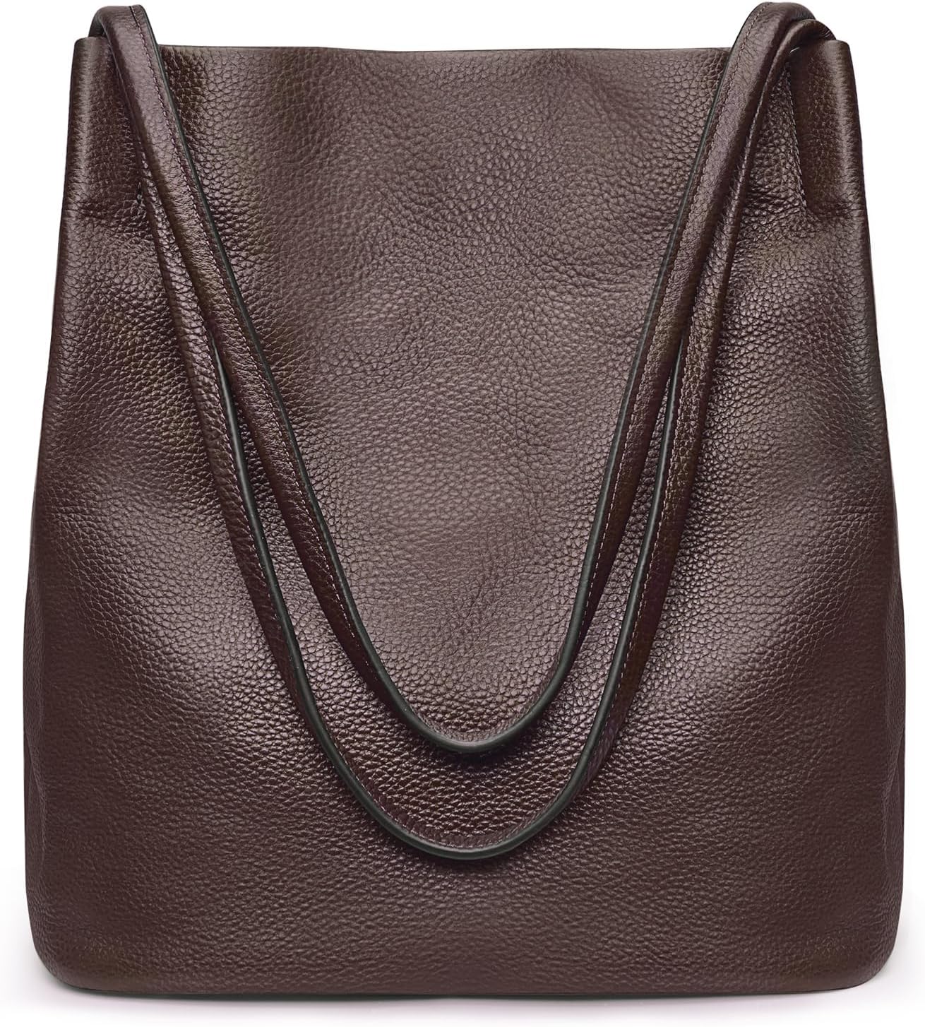 Thumbnail 6 de Kattee Sac à Bandoulière en Cuir Véritable Souple pour Femme – Rabat Magnétique