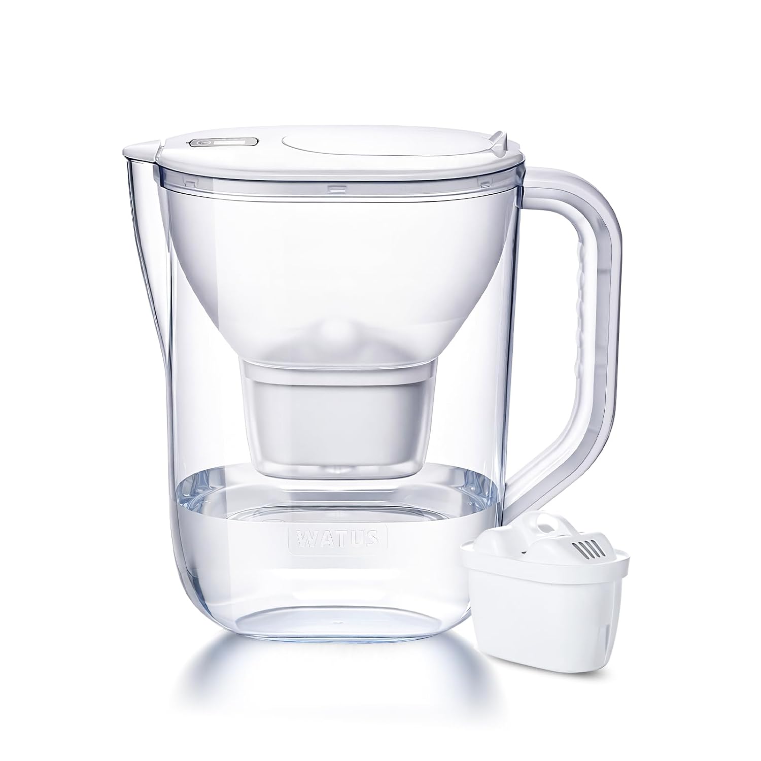 Detalle de Watus waterfilterkan 3,8 liter met kokosactieve kool en memo-indicator