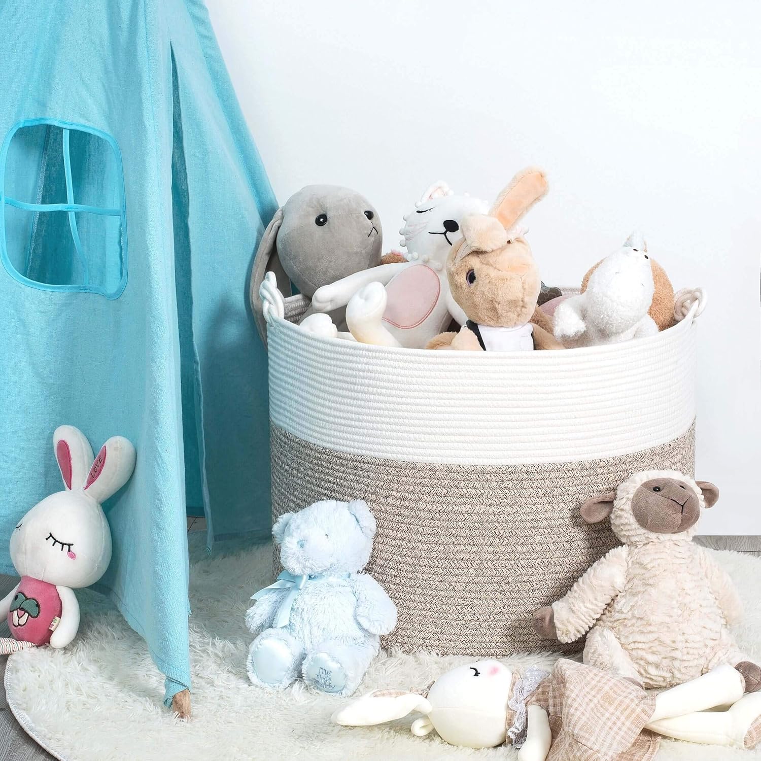 Detalle 2 de MINTWOOD Cotton Rope Storage Basket 22 x 16 in
