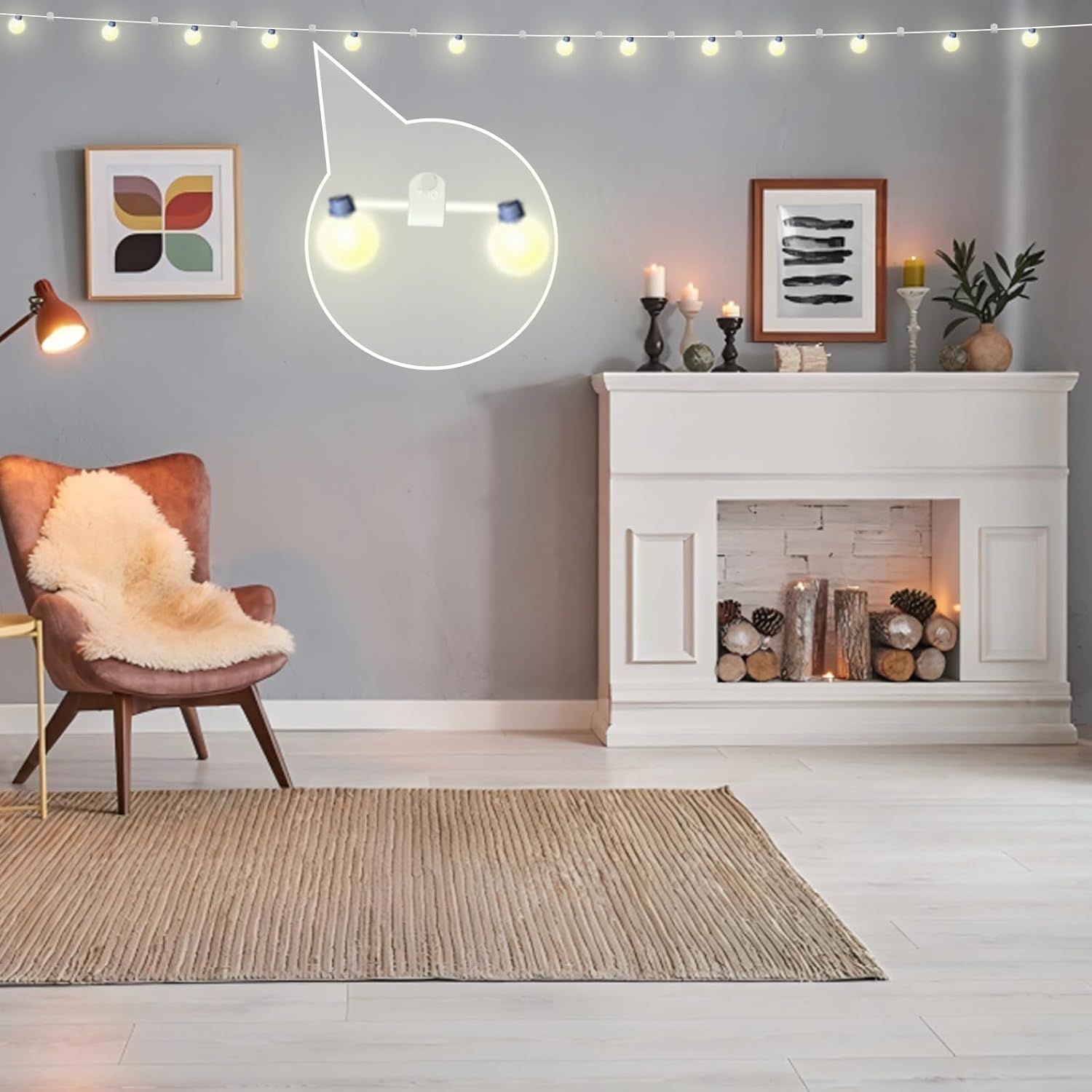 Thumbnail 4 de Temolink Kabelschellen-Set (50 Stück) Nagelschellen aus 304-Edelstahl für 22–26 mm Kabel, grau