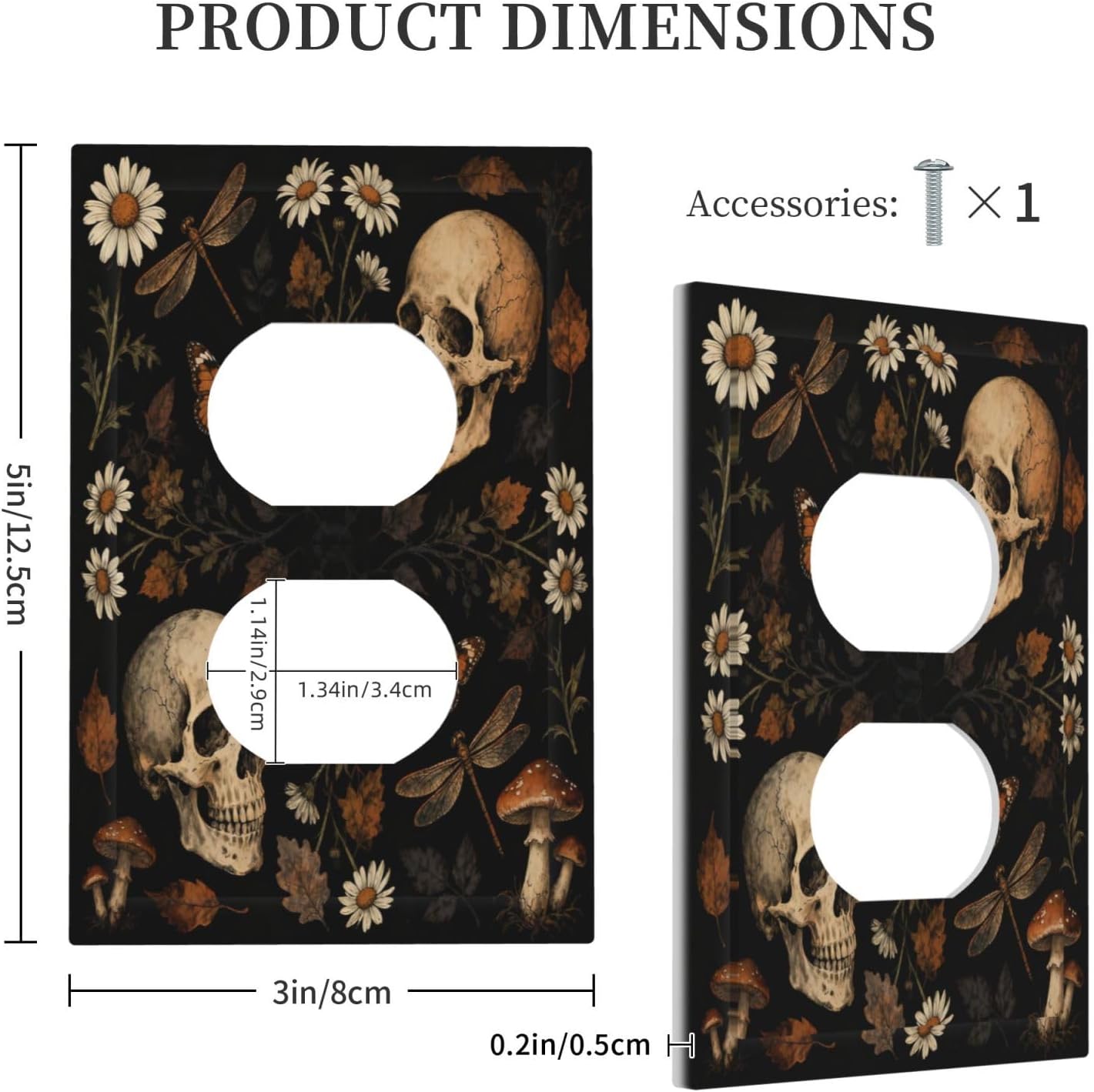 Detalle 1 de Jiuremg Decorative Switch Plate 1-Gang