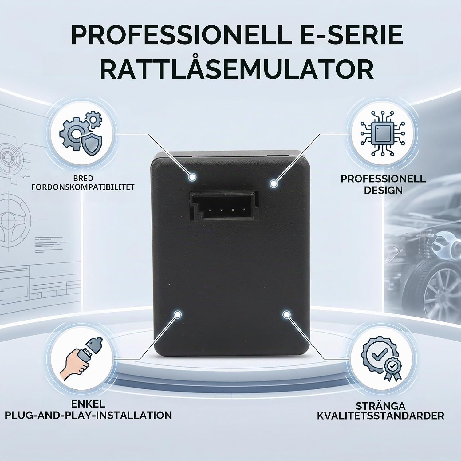 Detalle 1 de Aramox ELV-emulator för rattlås, 4 stift, E-serien och CAS2/CAS3/CAS3+