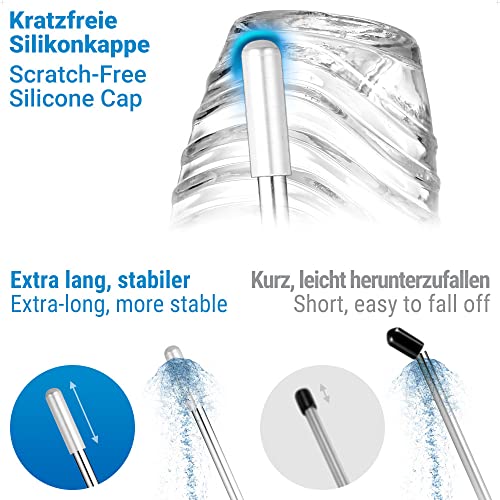 Detalle 2 de ecooe 6er-Set Spülmaschineneinsatz für SodaStream Flaschen – 3 Längen, V2A Edelstahl