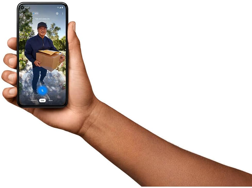 Thumbnail 1 de Google Nest Doorbell (Battery) in Ash — built-in intelligence for alerts and live HD video