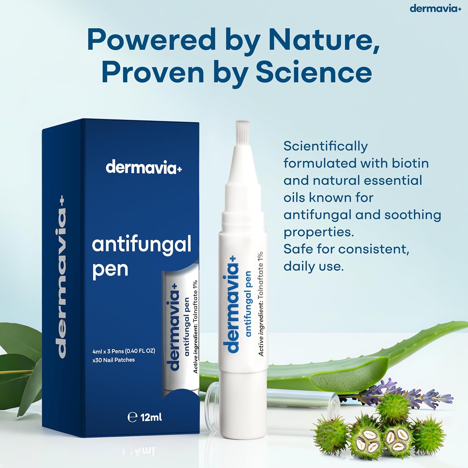 Detalle de DERMAVIA+ Toenail Fungus Treatment Pen with Tolnaftate and Tea Tree, 12 mL