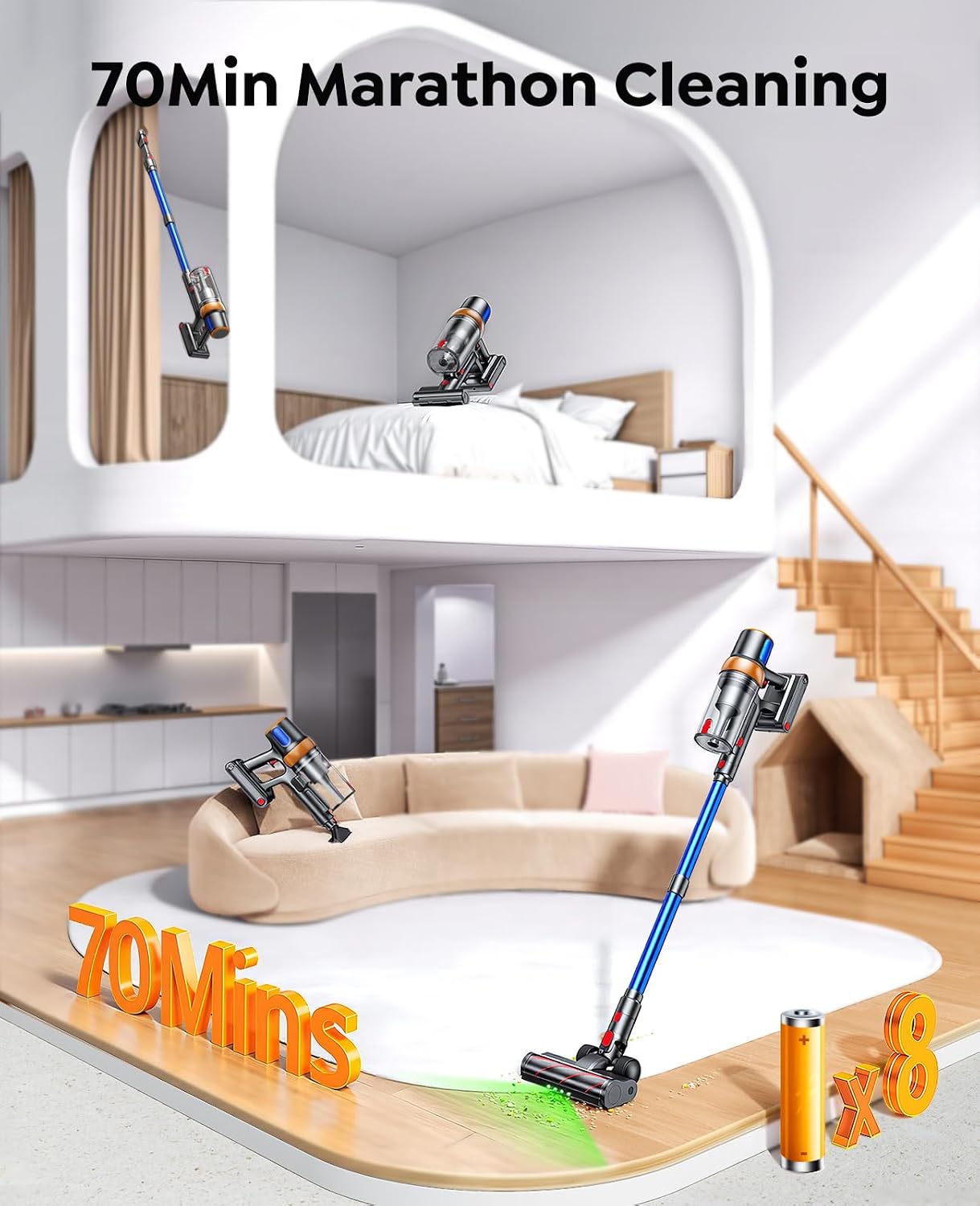Detalle de Cordless Vacuum Cleaner 50KPA 65Mins 🧹