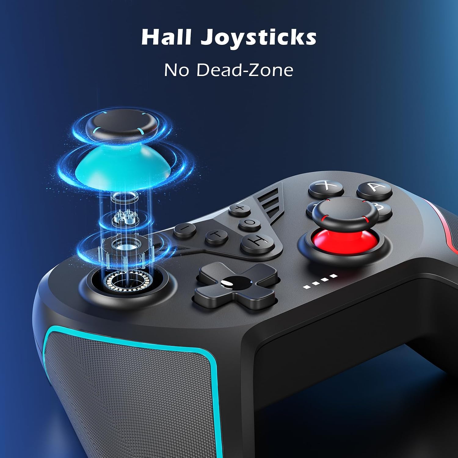 Detalle de LATEC Wireless Controller für Switch – mit Hall- Joystick, 6-Achsen-Gyro, Turbo, programmierbaren Tasten
