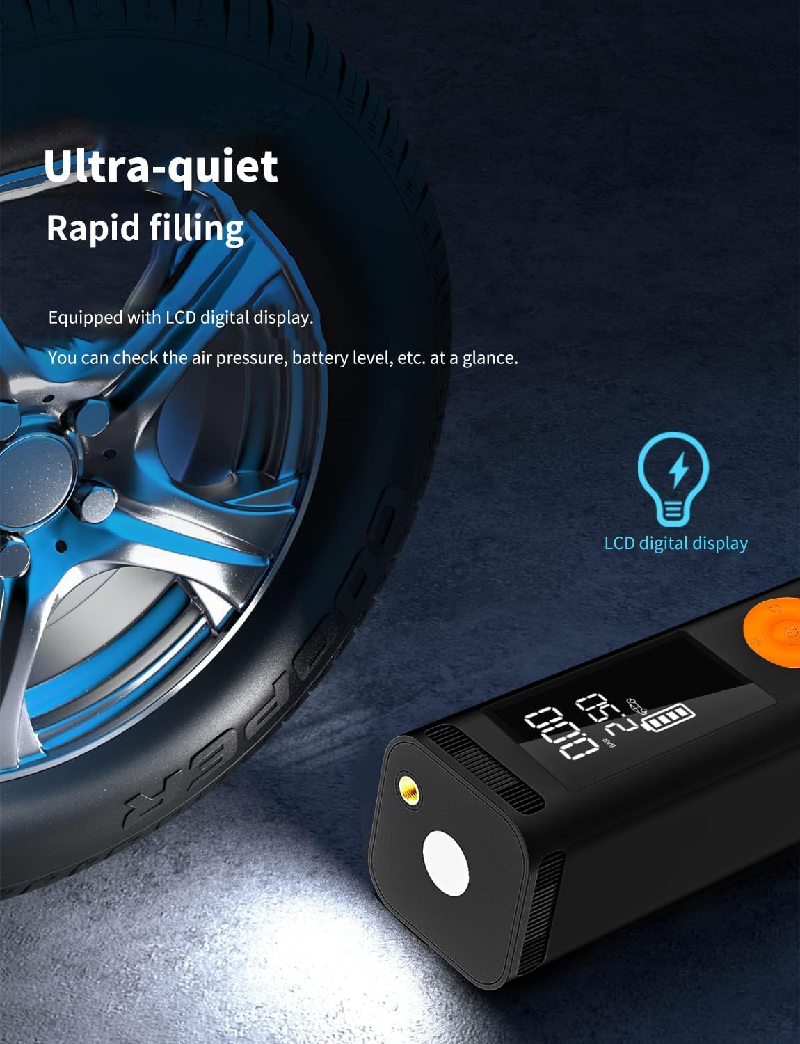 Detalle de Windgallop compressore aria portatile 150 PSI