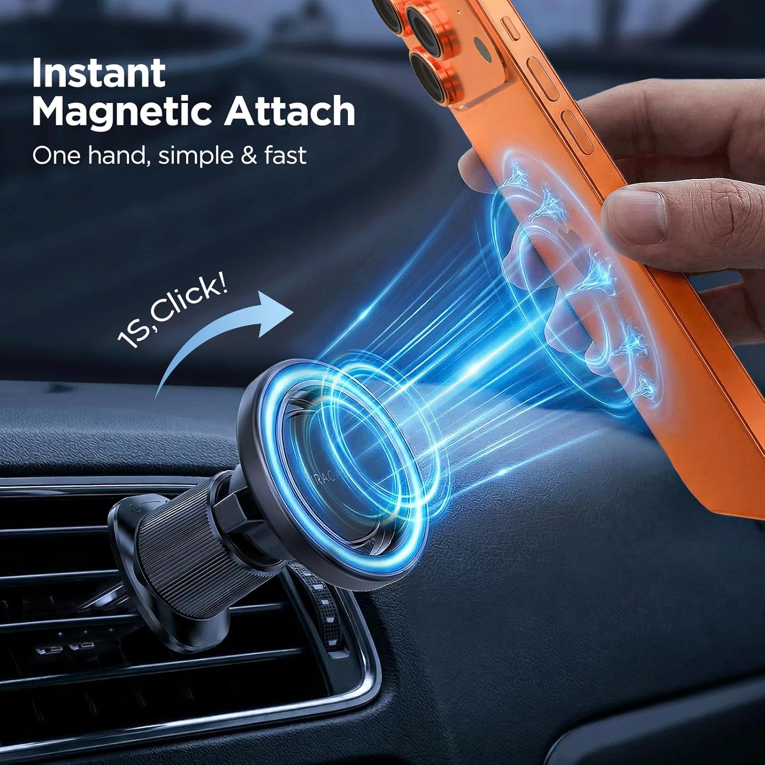 Thumbnail 6 de Miracase Magnetic Car Phone Holder for Air Vent – 360° Rotatable MagSafe Mount