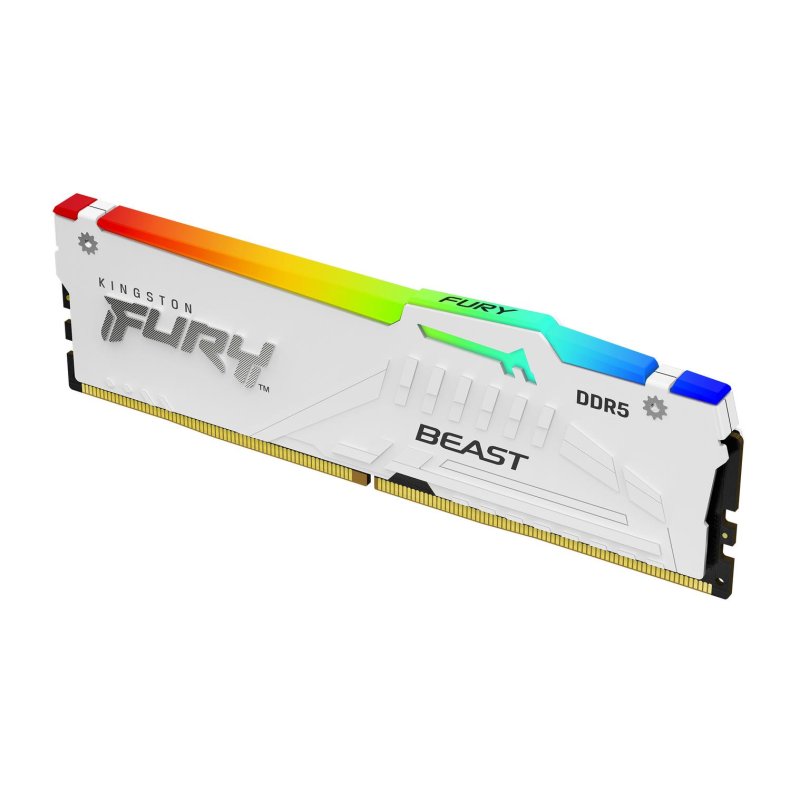 Thumbnail 3 de Kingston FURY Beast DDR5 64GB (2x32GB) 6400 MT/s RGB White — memoria rápida y estable
