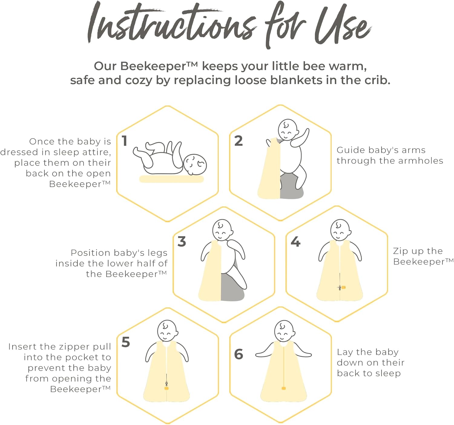Detalle 2 de Burt's Bees Baby Infant Wearable Blanket in Organic Cotton Beekeeper (Lightweight 0.5 TOG / Medium 1.5 TOG)