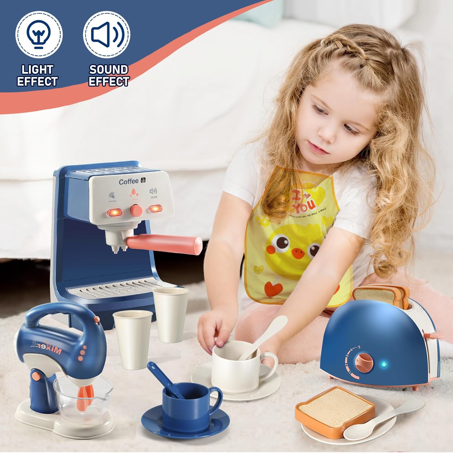Detalle 2 de Cucina giocattolo set elettrodomestici per bambini 3‑6 anni