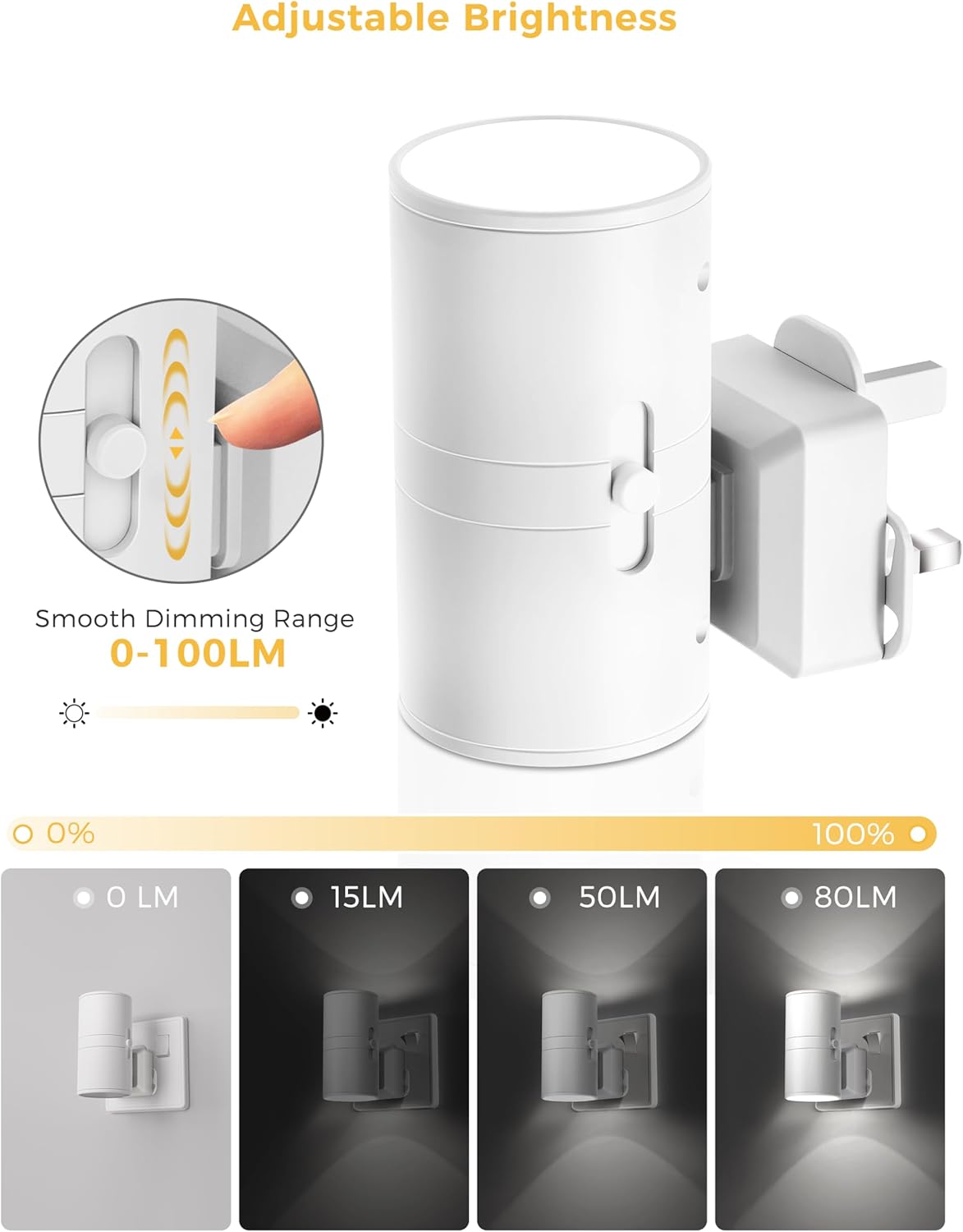 Thumbnail 1 de LOHAS-LED Night Light Plug in Wall (2 Pack) – Dimmable, Dusk to Dawn Sensor, 6000K Cool White