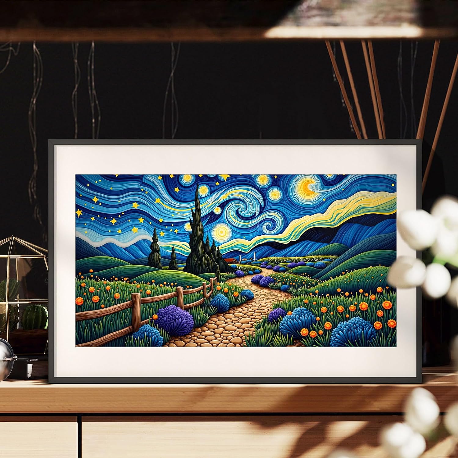 Detalle 2 de SparkGlow Diamond Art Kit, 27.5 x 15.7 Inches