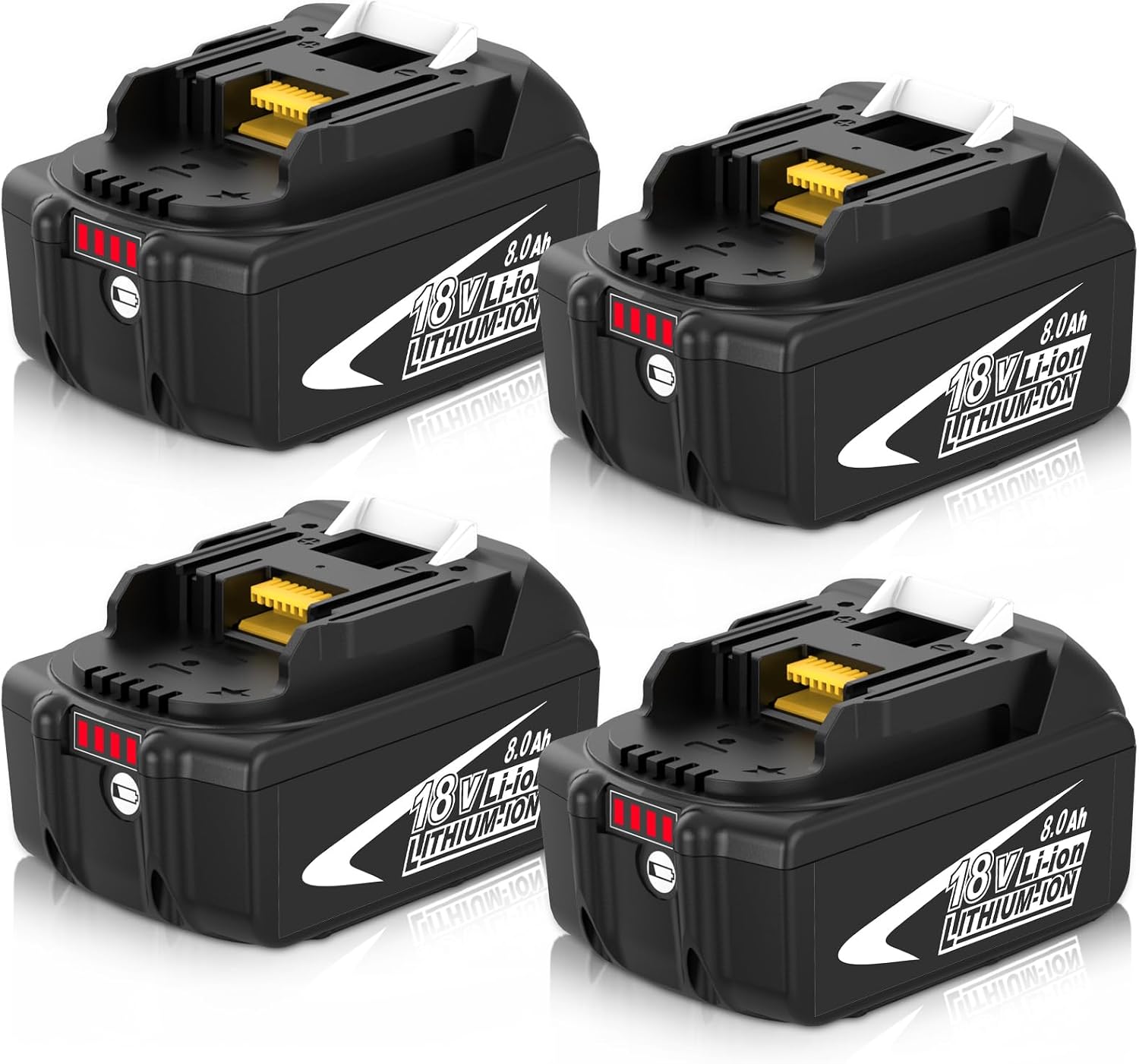 Detalle de OHYES BAT RMA06L 18V 8.0Ah Replacement Battery 4-Pack for Makita LXT