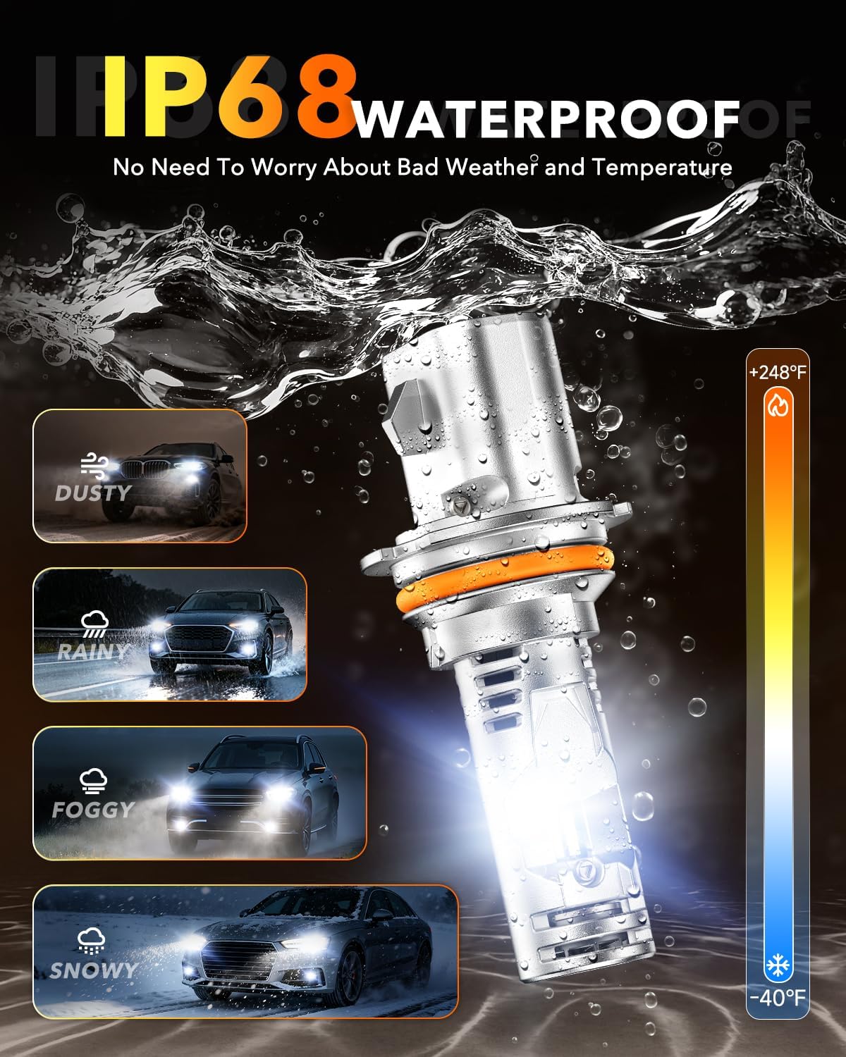 Thumbnail 5 de OXILAM 9004 LED fog light bulbs