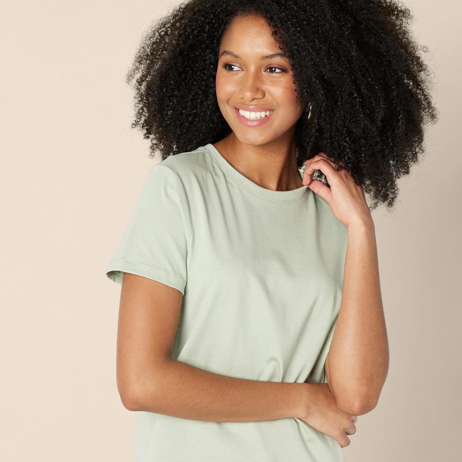 Thumbnail 2 de Amazon Essentials Damen Kurzarm-T-Shirt Rundhals Regular Fit aus 100% Baumwolle