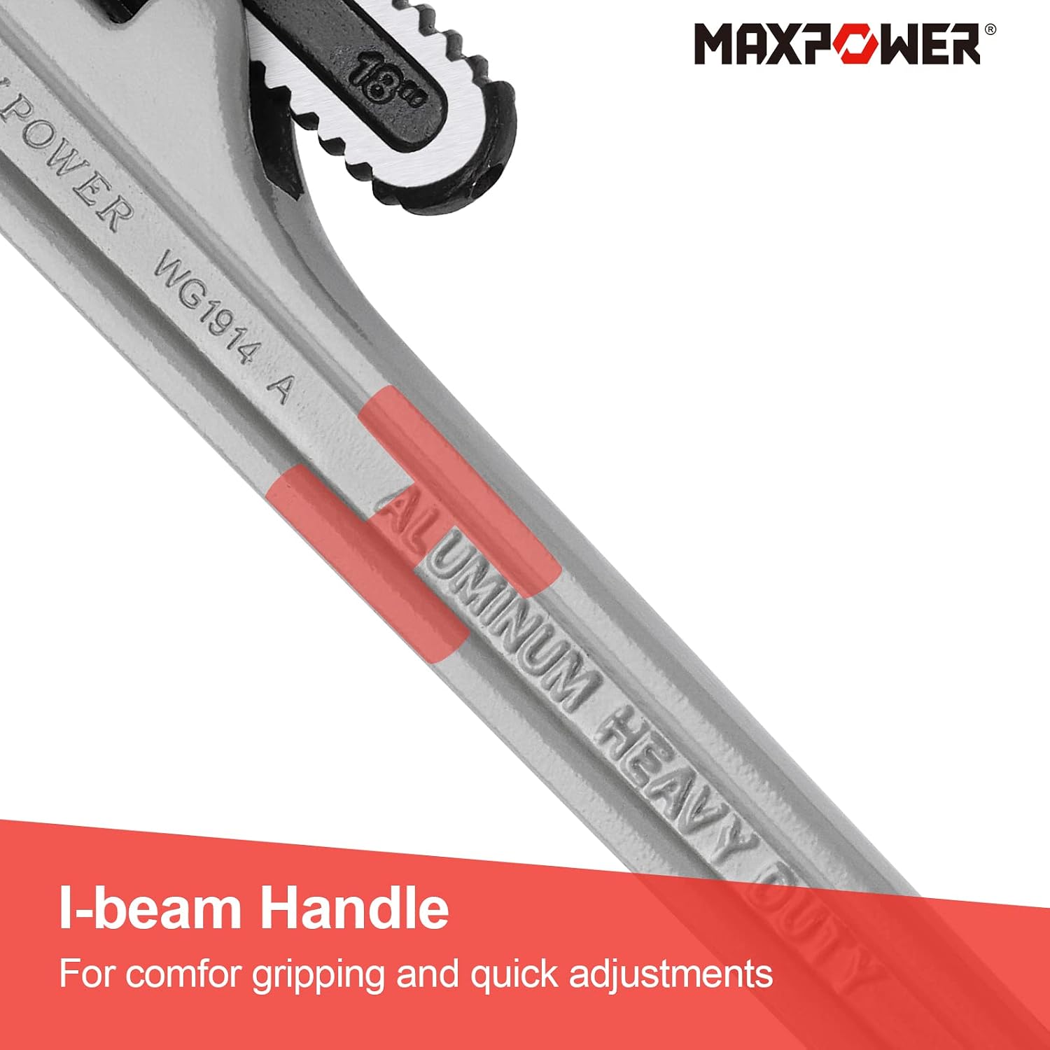 Thumbnail 6 de MAXPOWER 18" Heavy Duty Pipe Wrench 450mm ๐