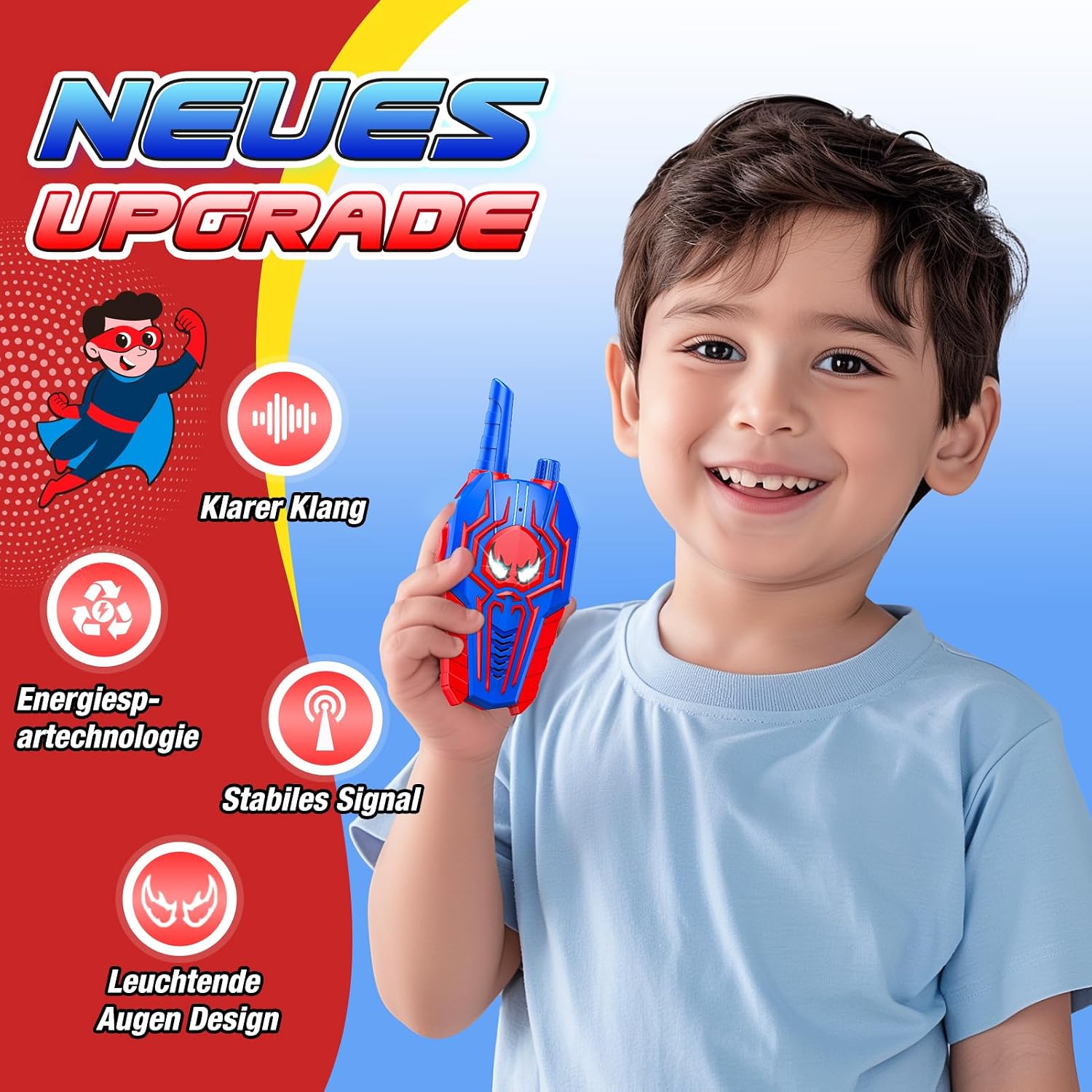 Thumbnail 3 de Toyokid Kinder-Walkie-Talkies ab 3 Jahren – Walkie Talkie für draußen (Geschenk für Jungen)