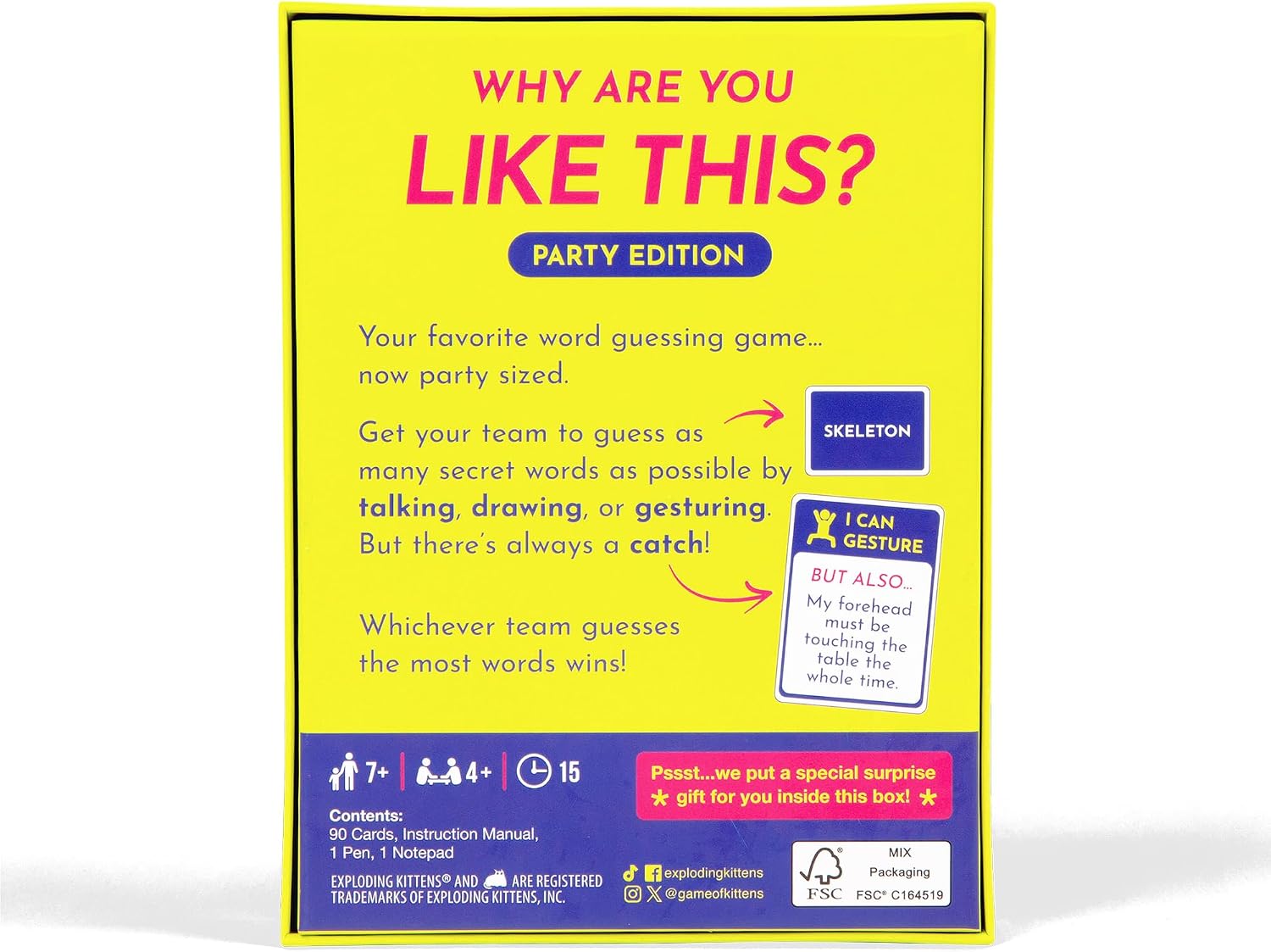 Detalle 2 de Exploding Kittens - Why are You Like This? Grab & Game : Jeu de voyage compact pour adultes, ados et familles