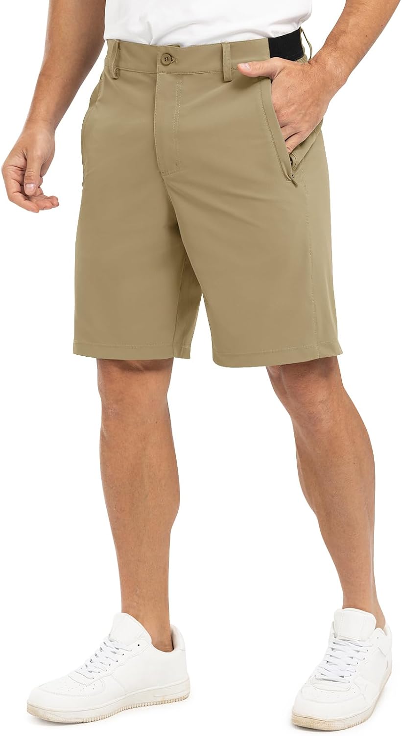 Detalle de TBMPOY Men's 9" Golf Shorts: Stretch, Quick Dry, and Practical for Work or Play