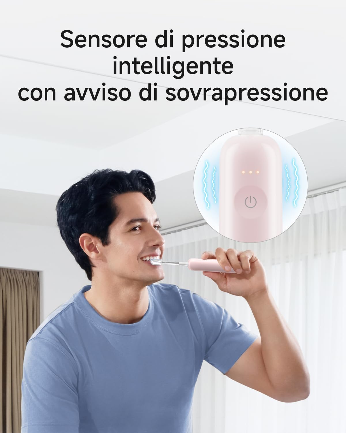 Thumbnail 5 de Laifen Wave Pro spazzolino elettrico sonico WaveMotion 60° per adulti, batteria 70 giorni, 2 testine, IPX8 (rosa)