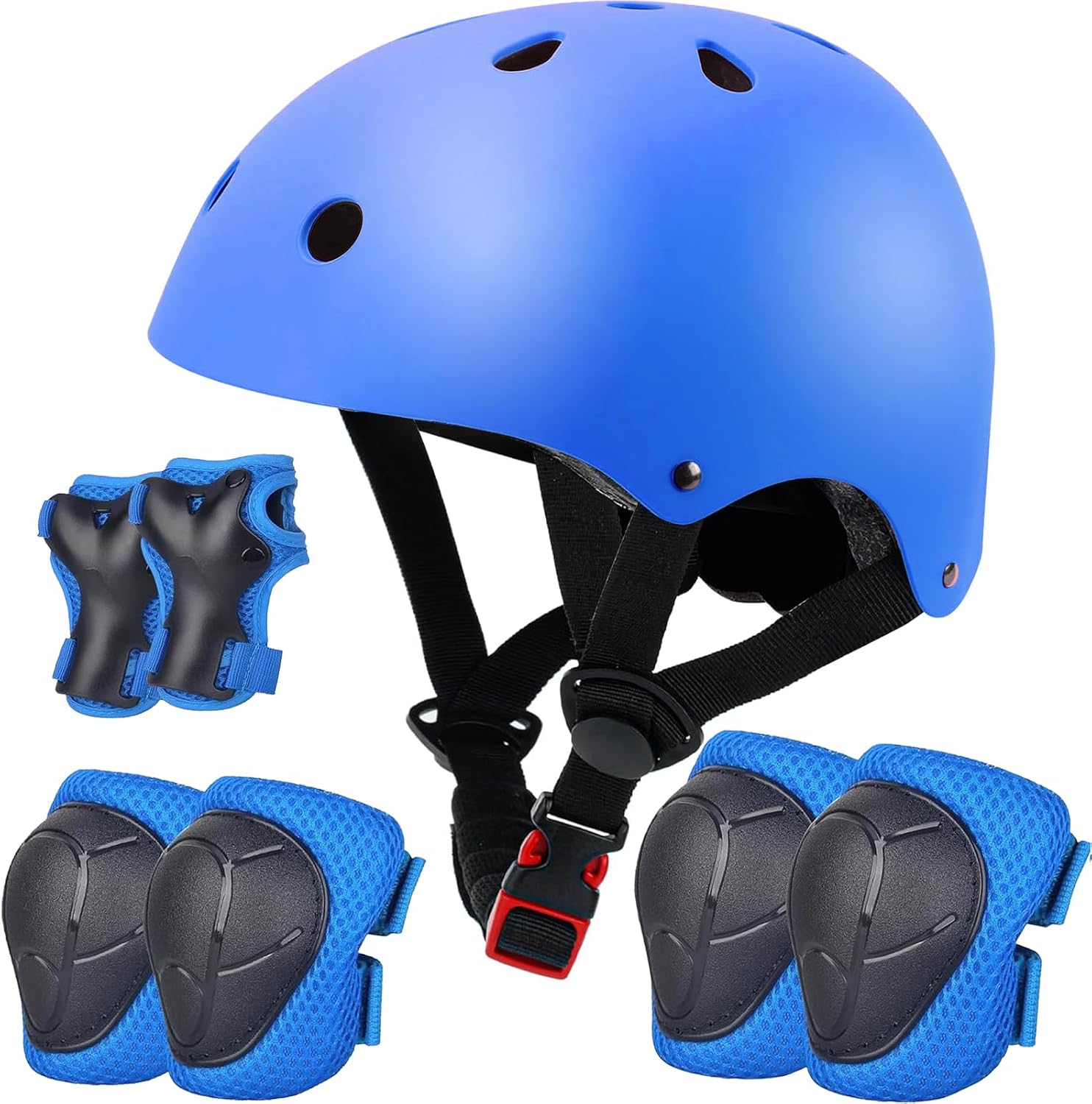 Thumbnail 6 de Color Gradient Adjustable Kids Bike Helmet & 7-in-1 Protective Gear Set for 3-14 Year-Olds
