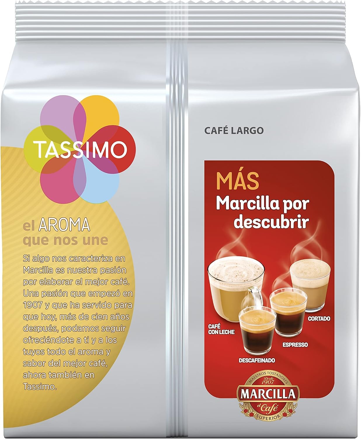 Detalle 2 de Tassimo Cápsulas Marcilla Largo, 80 Uds. ☕ Amazon Exclusive
