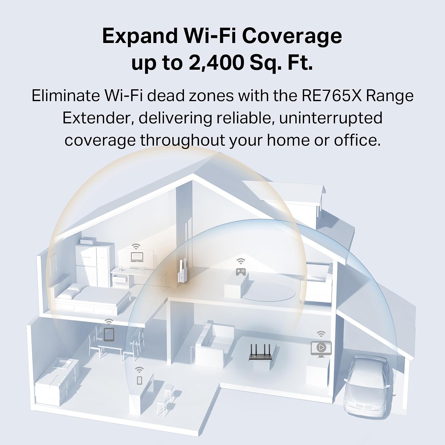 Thumbnail 5 de TP-Link RE765X AX3000 WiFi 6 Range Extender — 2400 sq ft