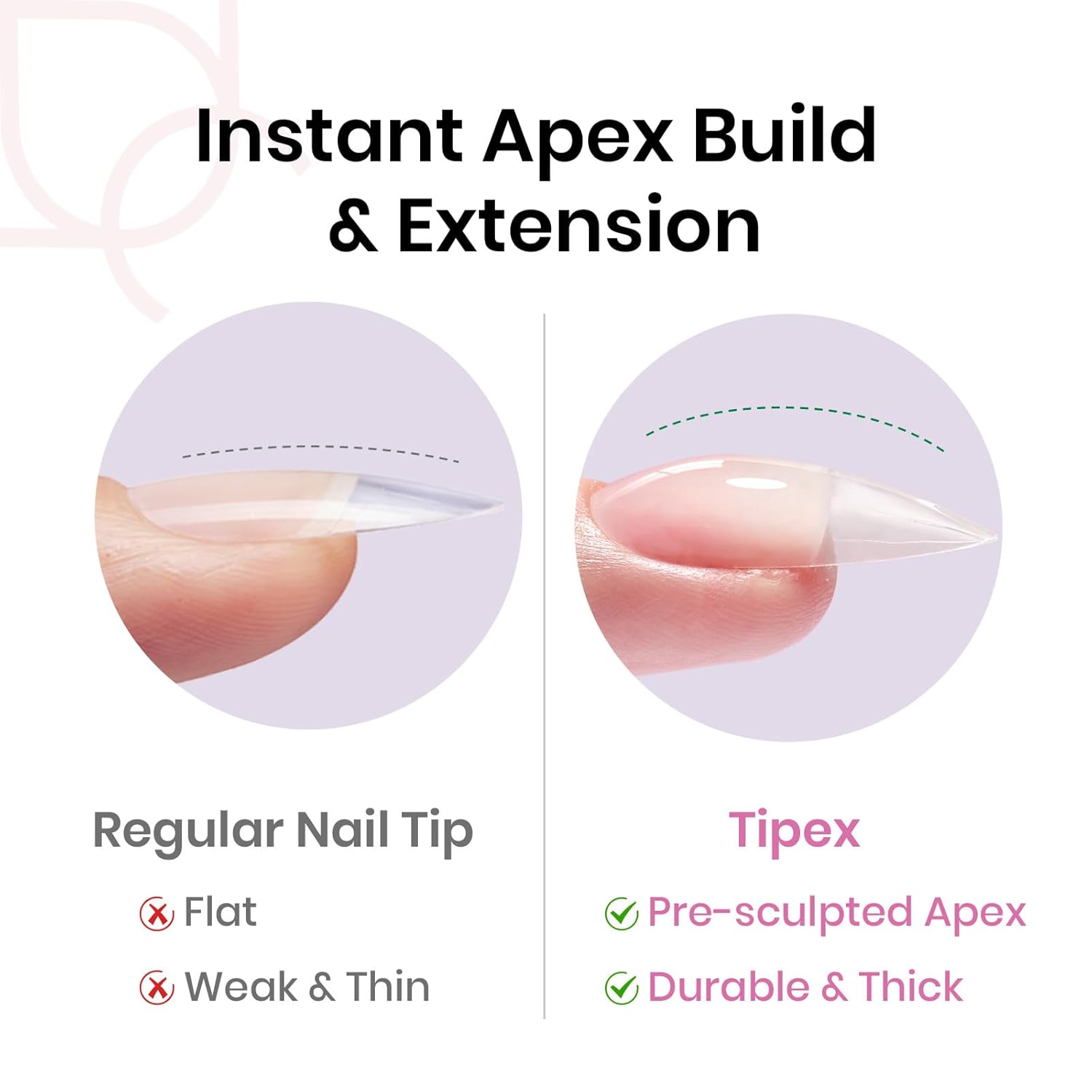 Thumbnail 1 de Beetles Tipex Instant Apex Nail Tips, Almond Medium, 16 Sizes (00–14), 192pcs