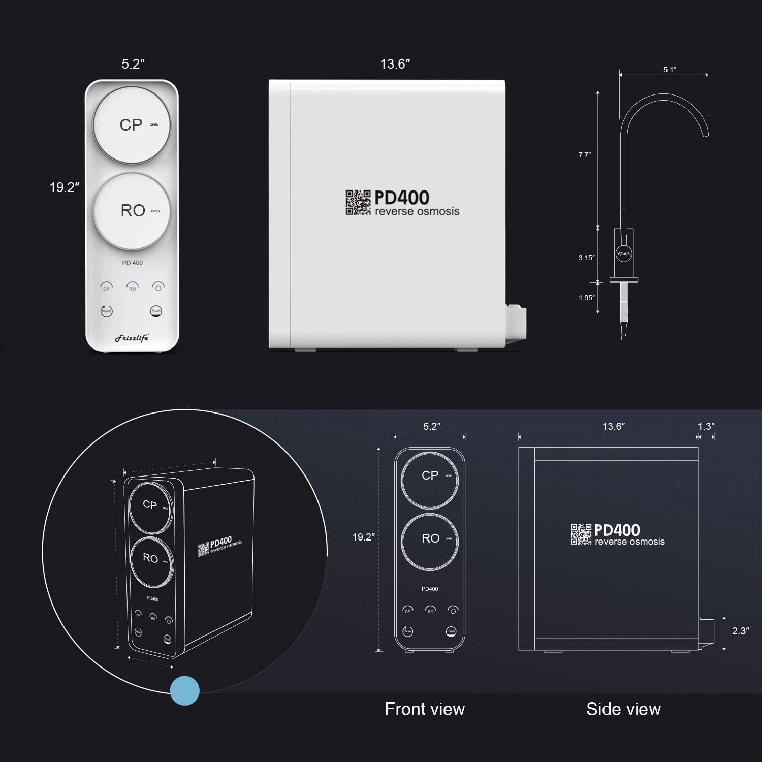 Thumbnail 6 de Frizzlife PD400 Tankless RO System