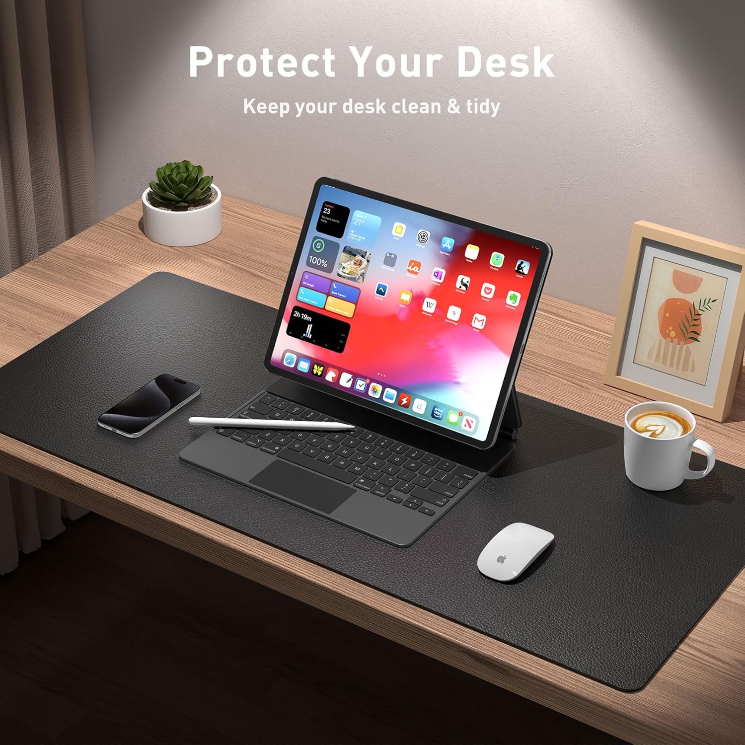 Thumbnail 2 de Aothia Leather Office Desk Pad 31.5" x 15.7
