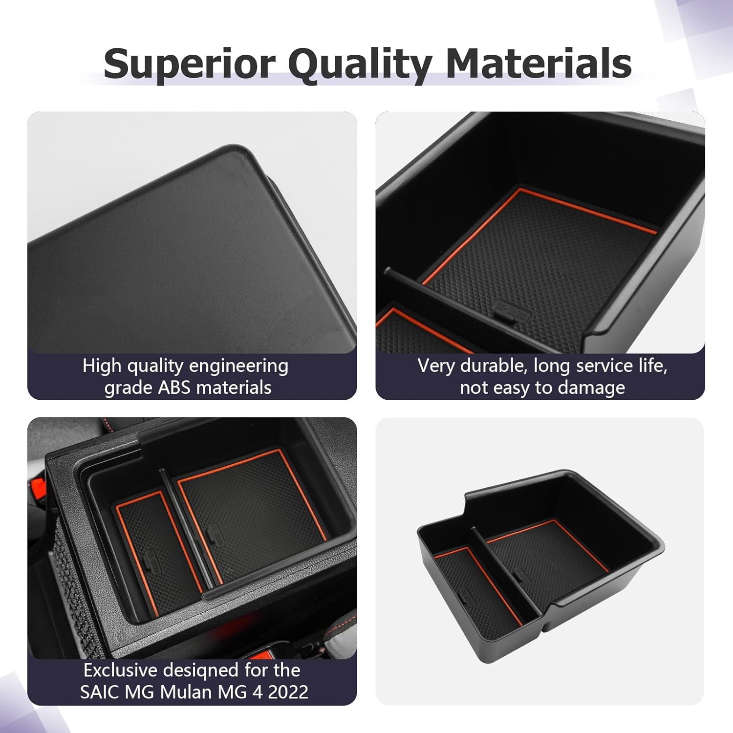 Detalle de LUWU Centre Console Storage Box for MG 4 EV MG4 Electric (EH32) 2022–2025